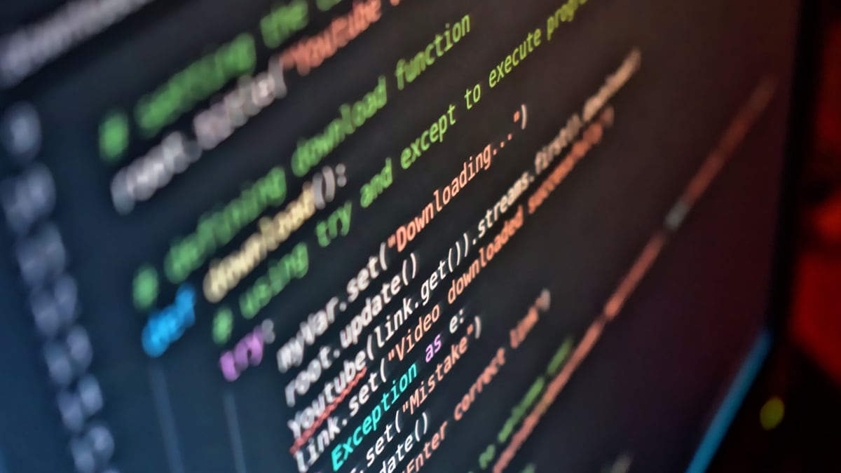 Vivid close-up of code on a computer screen showcasing programming details.